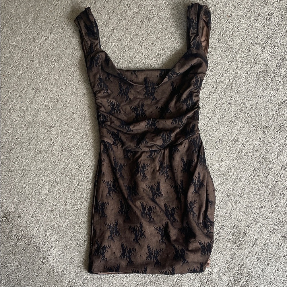 Tiger Mist Brown and Black Dress